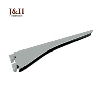 Chrome Plated Double Used Two-Leg Metal U-shape Wooden Shelf Bracket for Wall Upright Post