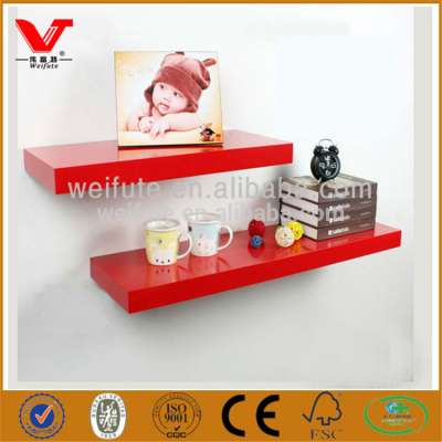 E1 grade slatwall and mdf wall floating shelves