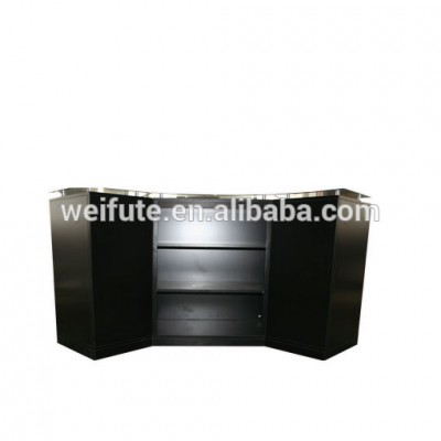 High gloss black checkout counter,wood shop counter design